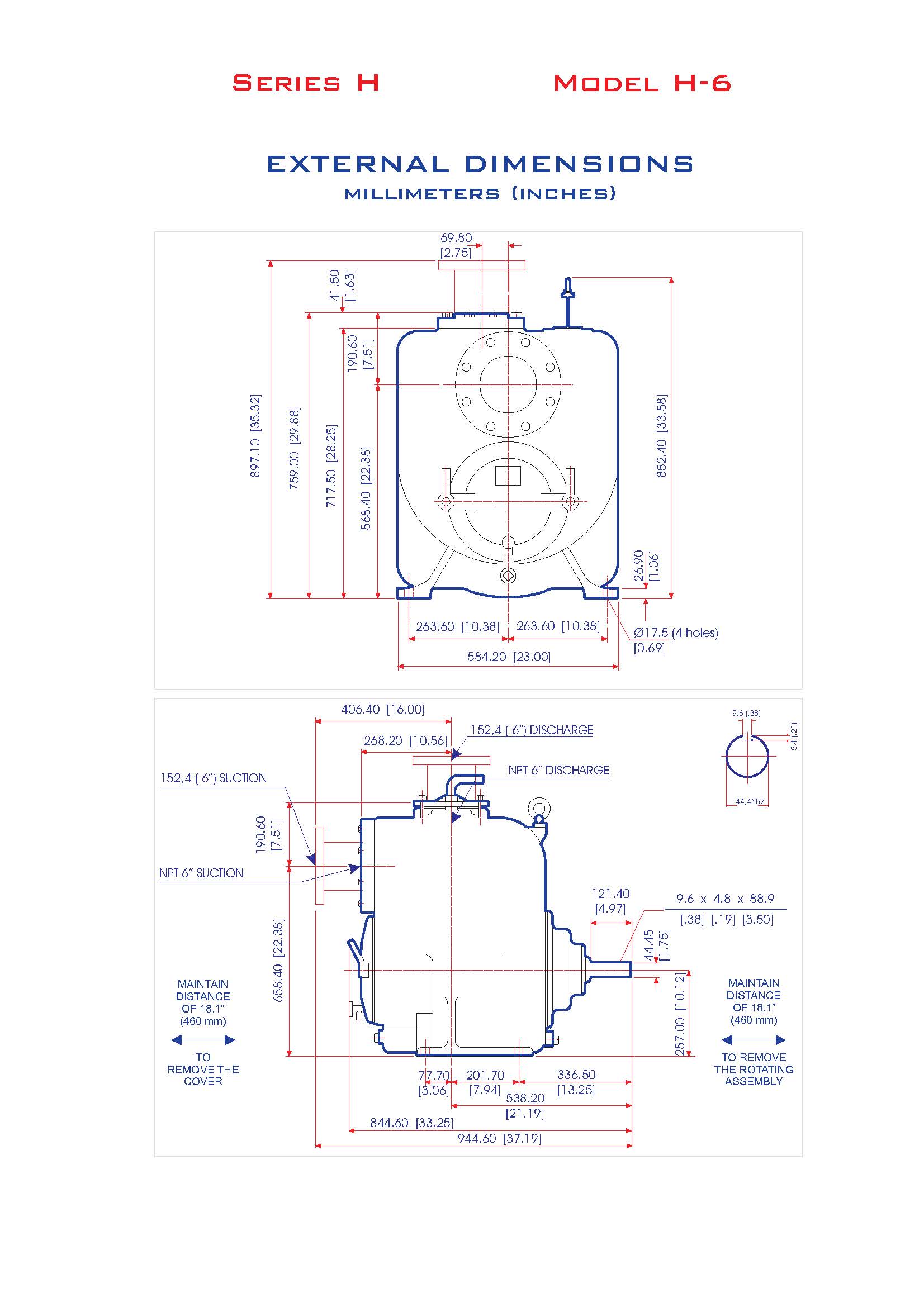 H-6 Dimensions