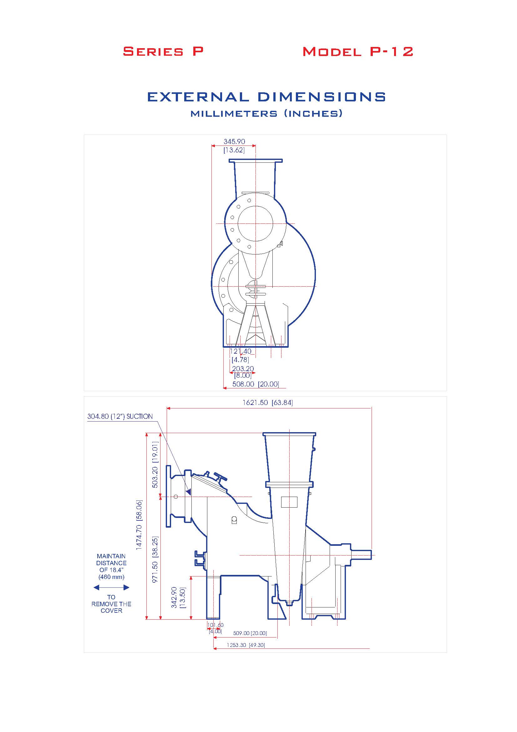 P-12 Dimensions