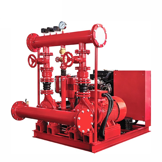 Sistem pompa pemadam kebakaran EDJ dengan pompa diesel+pompa listrik+pompa joki+panel kontro+aksesoris